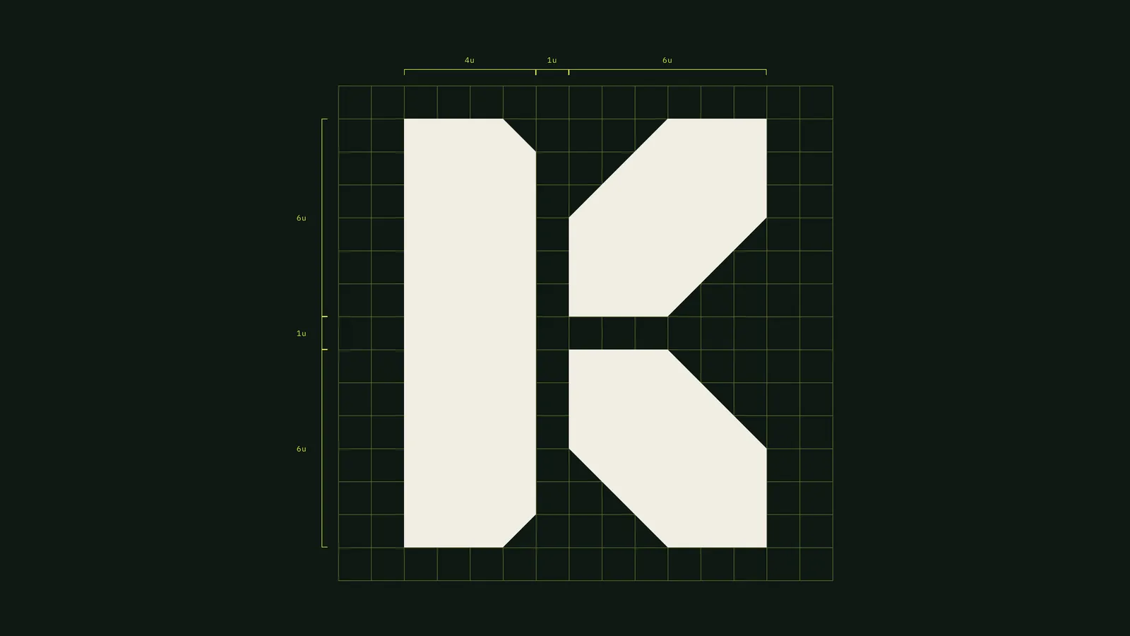 Construction grid for the Keystone K mark