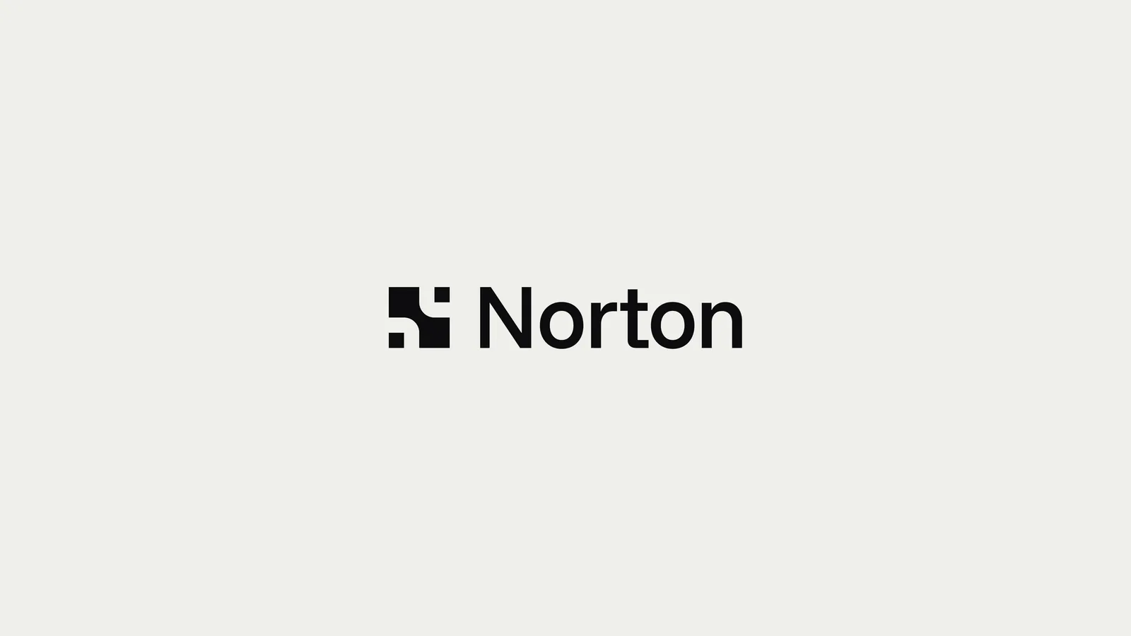 Norton wordmark with the N mark, on off-white paper