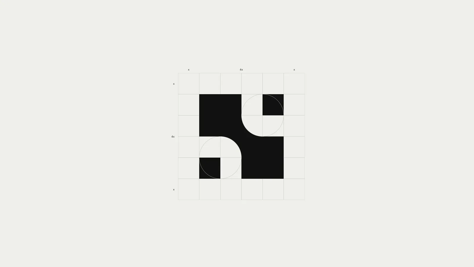 Construction grid for the Norton N mark