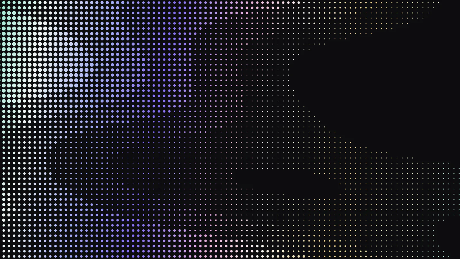 Dot-matrix gradient texture in purple and gold