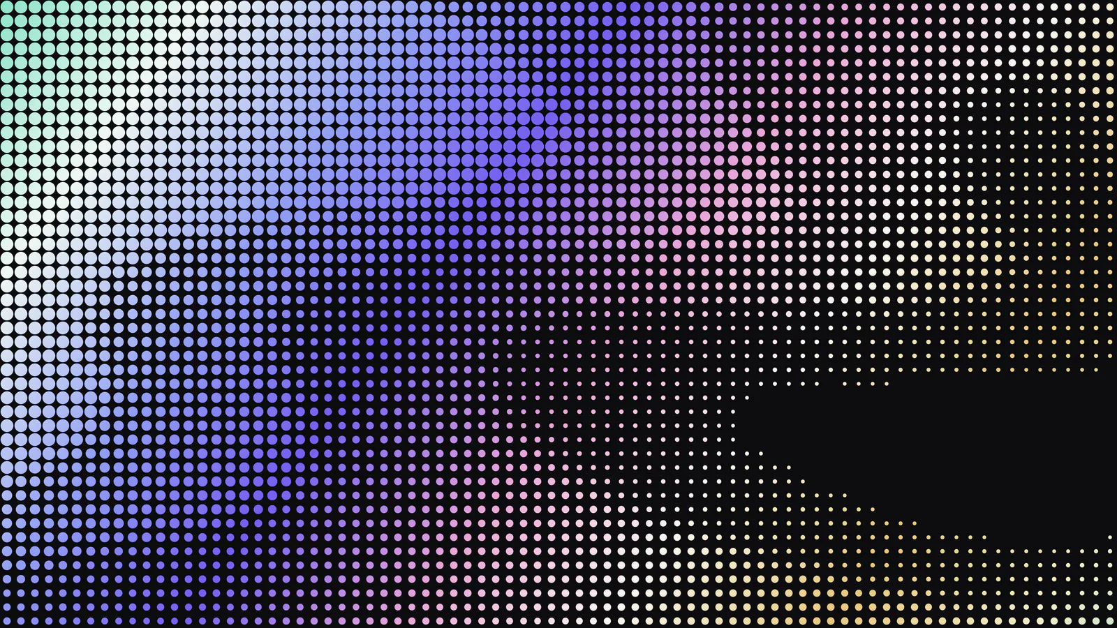 Dot-matrix gradient texture in blue and violet